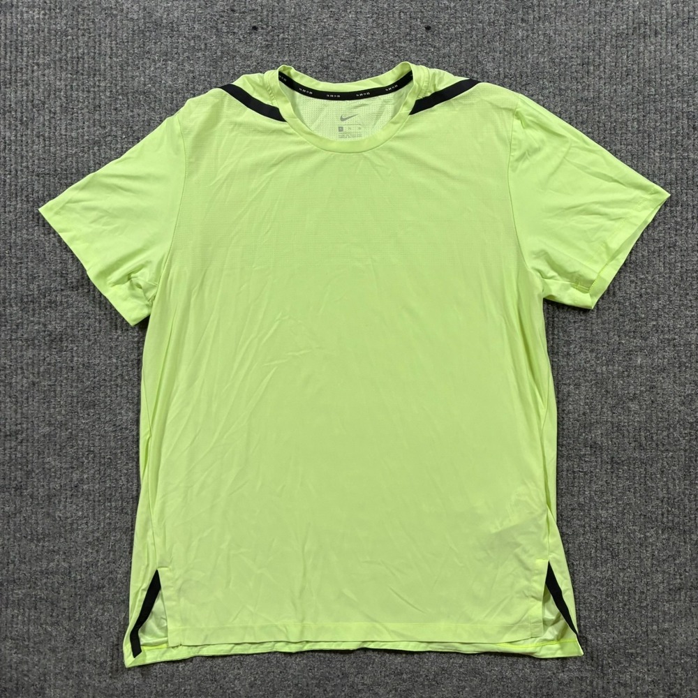 Nike‎ Dri Fit Running Shirt Mens XL Volt Neon Yellow Athletic Training Tee